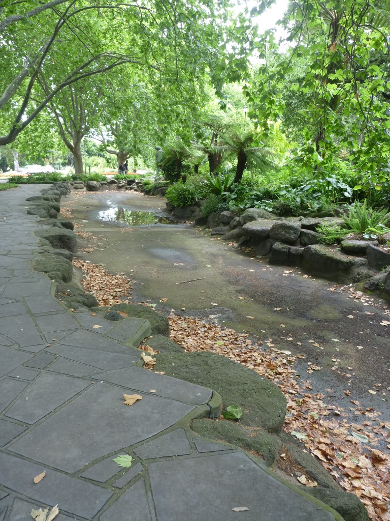 The Children's Pond was drained so that it could be sealed for water storage.