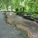 The Children's Pond was drained so that it could be sealed for water storage.